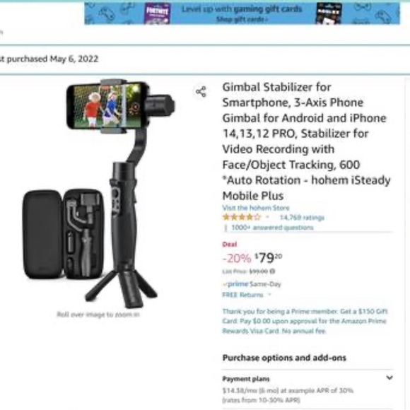 ISteady Gimbal Stabilizer, in box, never used - Picture 3 of 3